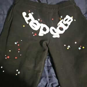 Kids Black Joggers with Colorful Star Accents